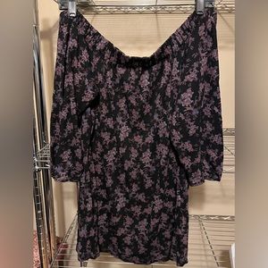 Anthropologie Off the Shoulder Black Top size M